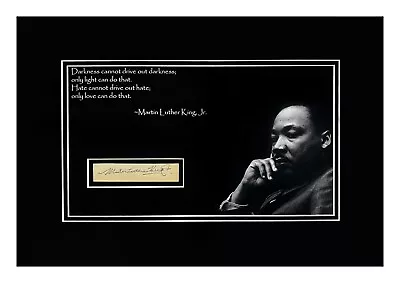 Martin Luther King Jr. Autograph Document Cut Is Museum Framed Ready To Display • $1799