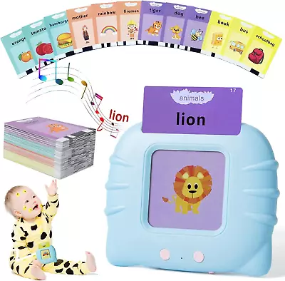 Pocket Speech For Toddlers Talking Flash Cards For Toddlers 1 224 Words Blue • $11.44