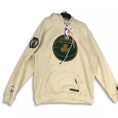 NWT Mens Beige NBA Boston Celtics Long Sleeve City Edition Pullover Hoodie XXL • $39.99