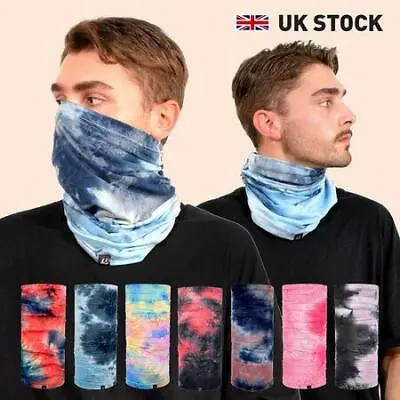 Tie Dye Soft Multifunctional Neck Warmer Gaiter Headwear Snood Winter Sports • £6.99