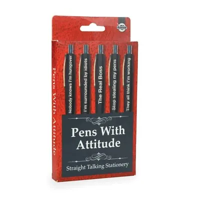 £9.95 • Buy Pens With Attitude Novelty Stationery Set Adult Rude Funny Office Home Gift Xmas