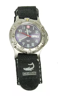 100M Swiss Morellato Stainless Steel Back Mineral Crystal Military Base Watch • $44.95