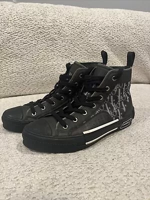 DIOR/Christian Dior Oblique Technical Fabric B23 High Top Sneaker Black - No Box • $500