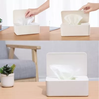 Wet Tissue Box Desktop Seal Baby Wipes Paper Dispenser Napkin Storage Holder Lid • $20.72