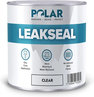 £33.75 • Buy Polar Premium Leak Seal Clear Paint - 1 Litre - Instant Waterproof Roof Sealant