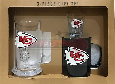 Kansas City Chiefs Memory Company NFL 3pc Drinkware Gift Set FREE SHIP!! • $39.99