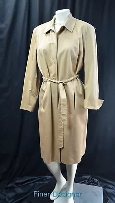 AMANDA SMITH Long Duster Blazer Jacket Trench Coat Stretch Cotton Size 12 L NEW • $69.95