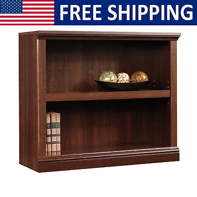 2 Shelf Bookcase Cherry Finish Large Adjustable 35.27 X 13.22 X 29.92 In Indoor • $112.79