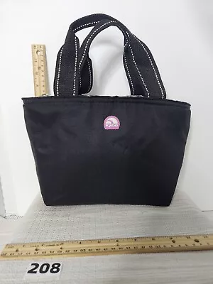 Igloo Lunch Tote Black Zippered Handles With Houndstooth Tooth Insulated 11x8   • $6.50