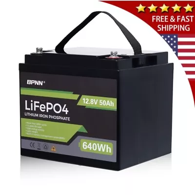  LiFePO4 Lithium Battery 12V 50Ah Deep Cycle For RV Marine Solar RV Off-grid BMS • $99.99