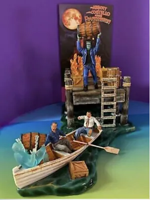Aurora Monster Scenes Scale Frankenstein Complete Dock Scene  Boat N Crew Model • $875