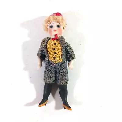 Antique German Bisque Miniature Dollhouse Doll 5.5   • $255