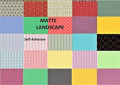 Dolls House Wallpaper Self Adhesive 1/12th Scale Matte Photo Paper (landscape) • £4.75