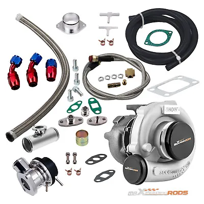 Billet Upgrade Turbo 400+HP .57 A/R T04E T3/T4 BOV Adapter Oil Returen Feed Line • $335.99