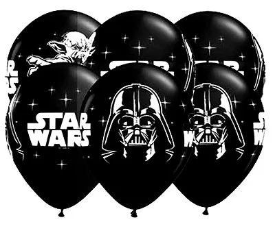 $3.85 • Buy STAR WARS Clone Wars Latex Balloons (x6) Darth Vader Yoda Party Decoration