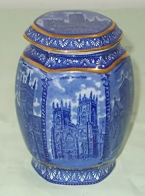 Vintage 1989 Wade Ringtons Blue & White Cathedral Jar In Good Condition • £10