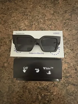 Off-White Black On White Logo Sunglasses With Box • $79.99