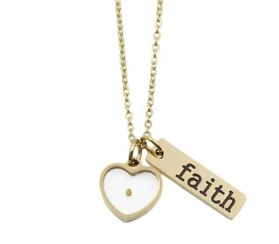 Faith Like A Mustard Seed Necklace Matthew 17:20 Bible Gold Christian Heart • $16.99