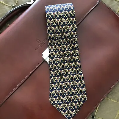 SALVATORE FERRAGAMO : Exceptional And Elegant Pure Silk Tie : Made In Italy  • $130