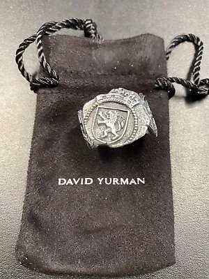 Men's David Yurman Shipwreck Coin Ring DY 925 Sterling Silver Sz 10 • $475