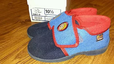 Boys Start Rite Size 10 1/2 Bob The Builder Blue Slippers  • £12