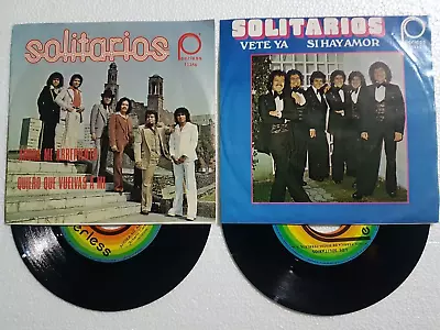 Los Solitarios 2 Singles 45 RPM Very Rare Mexican Press 1978 Romantic Psych EX • $25