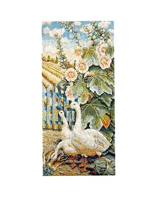 EHRMAN Vintage HOLLYHOCKS WALLHANGING By KAFFE FASSETT TAPESTRY NEEDLEPOINT KIT • $473.72