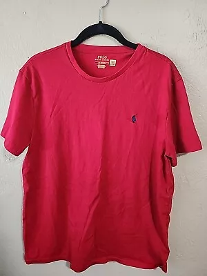 POLO Ralph Lauren Custom Slim Fit Short Sleeve T-Shirt Mens Size L Red Cotton • $15