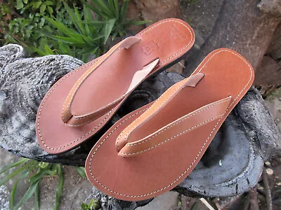 Men's Handmade Greek Leather Sandals Flip Flop Sandals • $46