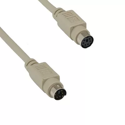 3-50 FT Mini MDIN6 PS/2 Keyboard Mouse Extension Cable M/F 28 AWG DIN6 6 Pin PC • $7.71