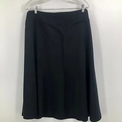 Adrienne Vittadini Studio Black Knee Length Stretch Knit Skirt Womens Size 10 • $39.99