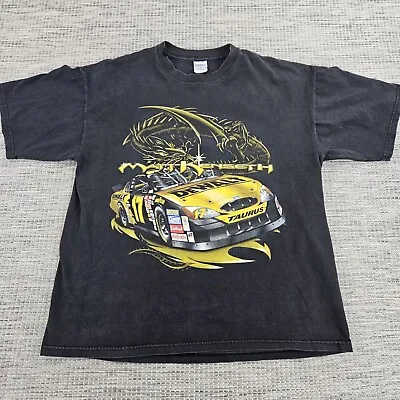 Vtg Nascar T Shirt 2001 Mens Black XL Matt Kenseth Dragon #17 Trashed • $13.99