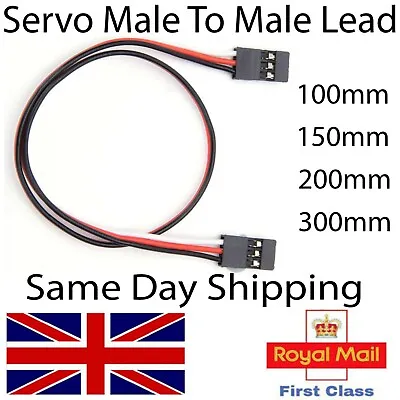 £3.35 • Buy Male To Male Servo Extension Lead Cable Wire Futaba JR Hitec -FBL Gyro - RC UK 
