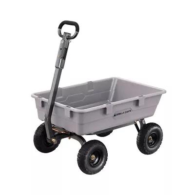 Gorilla Carts 800 Pound Capacity Heavy Duty Poly Yard Dump Utility Cart Gray • $130.79