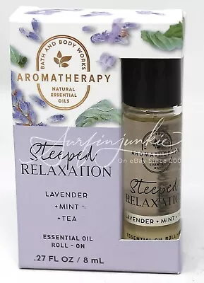 2 X Bath & Body Works Steeped Invigoration Essential Oil .27 Oz Roll On Lavender • $17.99