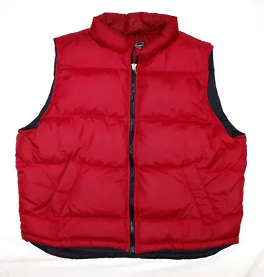 Vintage Eddie Bauer Men's Goose Down Puffer Vest Red Size XL • $24.99