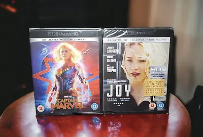 Captain Marvel + Joy 4k UHD Blu Ray Brand New Foil P&P Free • £14.99