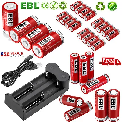 Rechargeable Battery Lot 2/4 Slot USB Charger For Flashlight Solar Garden Light • $10.39