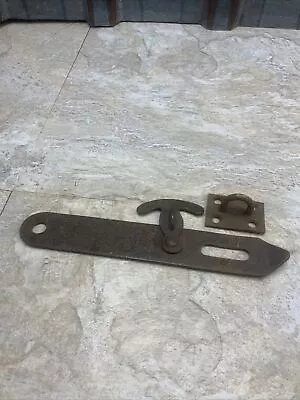 Vintage Antique Rustic Hinge Barn Door Hasp Latch Lock Hook Gate • $29.99