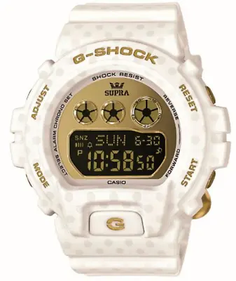 Casio G-shock Women's Digital Supra White Polka Dot Band 46mm Watch GMDS6900SP-7 • $89.99