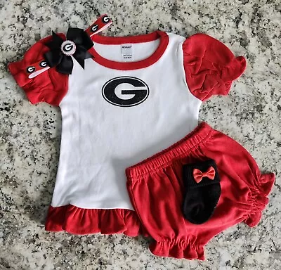 Georgia Bulldogs Baby/toddler Clothes  Georgia Baby Gift Georgia Baby Outfit • $26.95