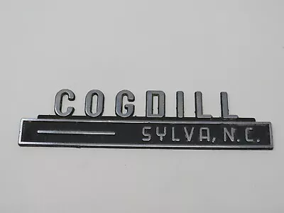 Vintage Cogdill Chrysler Dodge Sylva NC Car Dealer Metal Nameplate Emblem Badge • $45