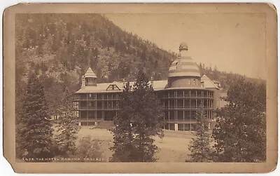 W. H. Jackson. The Hotel Ramona. Cascade. Cabinet Card. Ca 18885 • $115