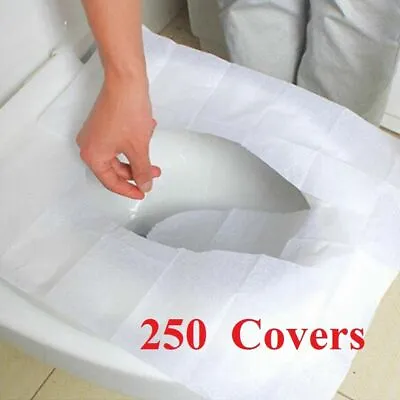£9.49 • Buy Toilet Seat Cover Paper Disposable Paper Cover Hygienic Flushable 250pcs