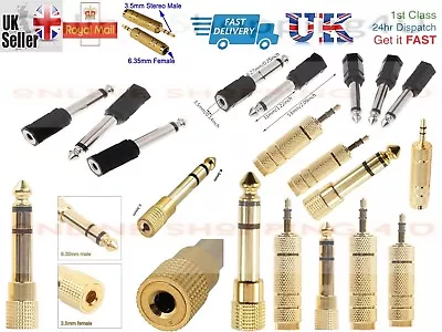£2.89 • Buy 6.35mm 1/4 Mono Plug To 1/8  3.5mm Stereo Jack Audio Converter Headphone Adapter