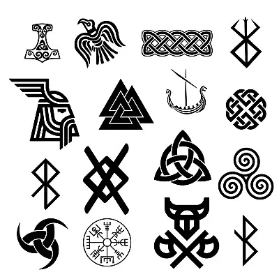 £2.99 • Buy Norse Viking Symbols Vinyl Decal Sticker For Wall, Door, Car, Gaming Laptop PC