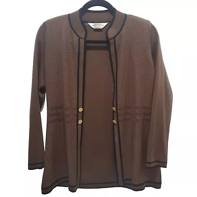 Exclusively Misook Brown Knit Cardigan Size Xs Petite EUC • $34.99