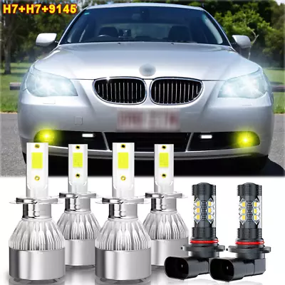 Fits For BMW 525i 530i 2004-2006 2007 6x Combo LED Headlight Fog Light Bulb • $29.99