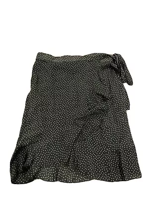 £0.99 • Buy H&M Sage Green Polka Dot Spot Flounce Wrap Skirt Size XS | Spring / Summer