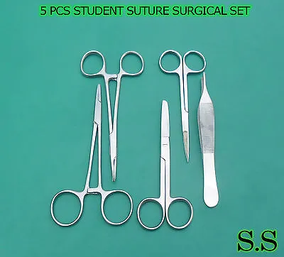 5 Pcs Student Suture Surgical Medical Instruments Set Kit Brand New Ds-690 • $7.90